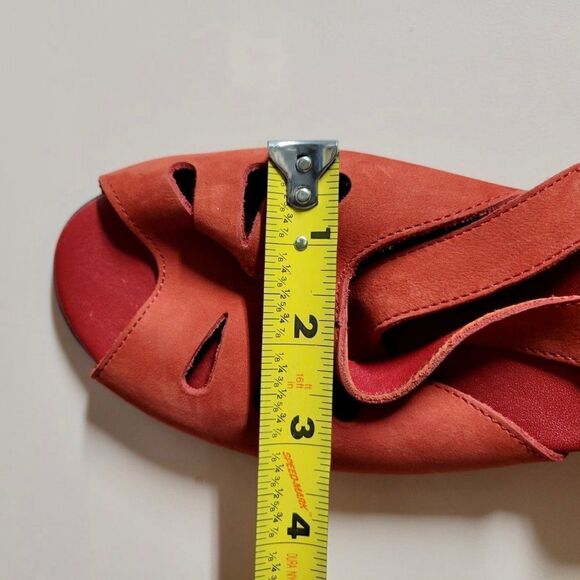 Arche Open Toe Slingback Wedge Red Sandals Size 40 - Picture 11 of 13